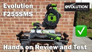 Evolution F255SMS Multi-Material Sliding Mitre Saw Unboxing and Setup