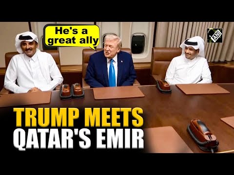 Trump meets with Qatar's Emir aboard Air Force One, calls Gulf nation 'a great ally'