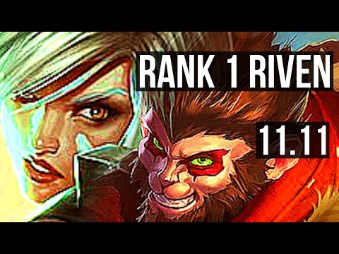 RIVEN vs WUKONG (TOP) | Rank 1 Riven, 1.4M mastery, 10/3/7, 300+ games | KR Challenger | v11.11