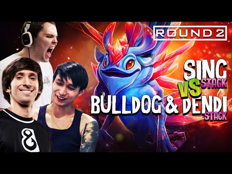 SING STACK vs BULLDOG & DENDI STACK | Round 2 (SingSing Dota 2 Highlights #1921)