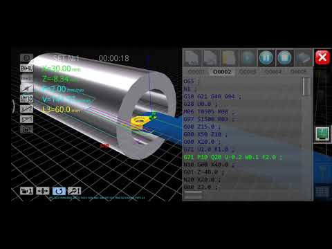 VISUALISING CNC BORING CYCLE(G71 CYCLE) with CODE