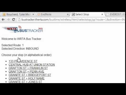 Wrta Bustracker Track By Mobile Web