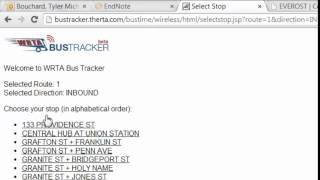 WRTA Bustracker - Track by Mobile Web