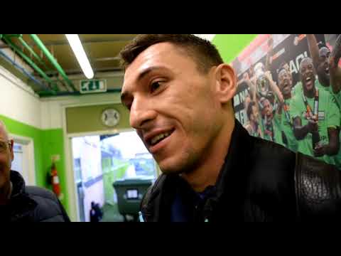 Nathan Thomas on his first goal for the club