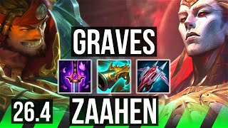 GRAVES vs ZAAHEN Good KDA 18-1-8 EUW Master 26.4