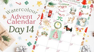 Open Day 14 of the Watercolour Advent Calendar!