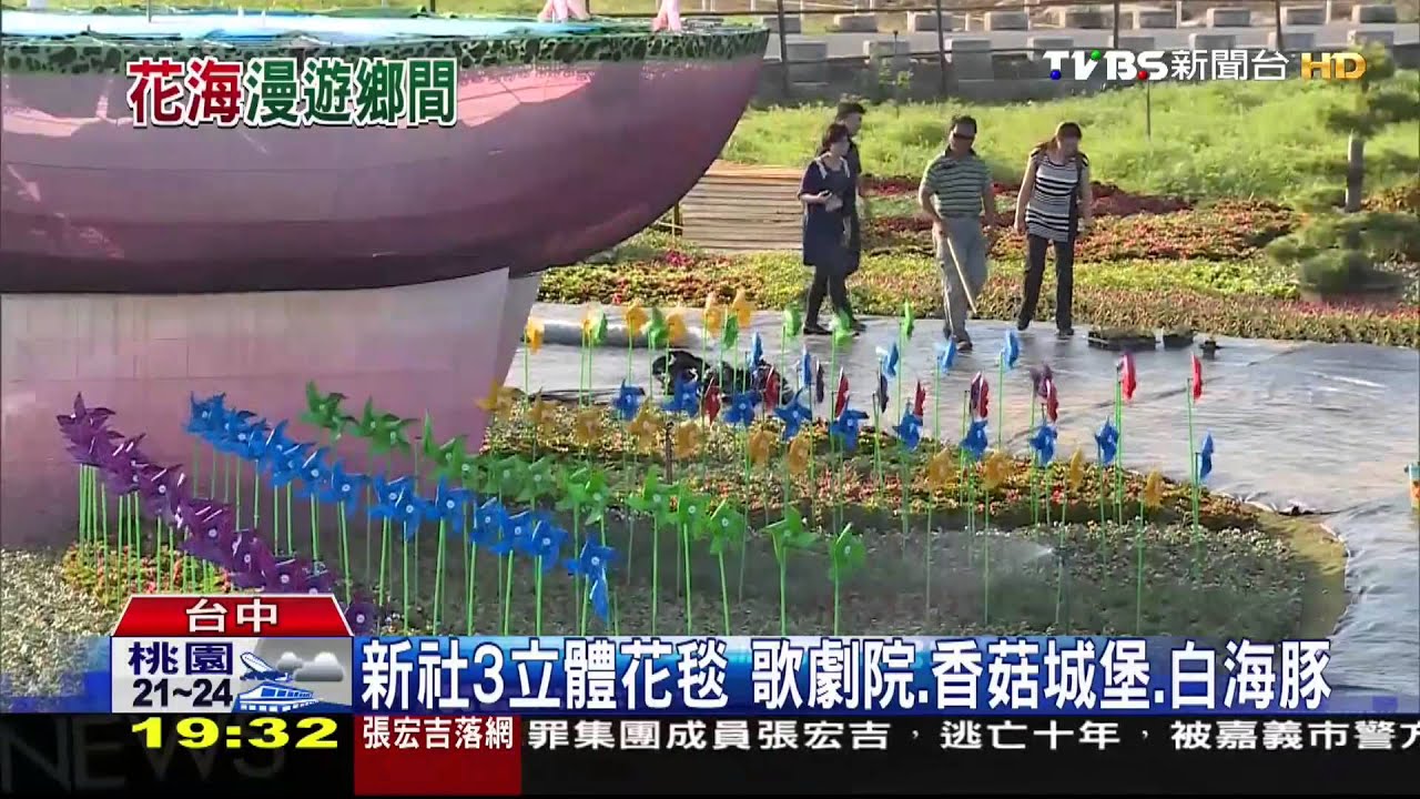 搶先看！新社花海空拍　歌劇院花毯吸睛