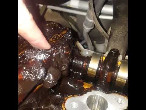 Engine oil sludge build up.