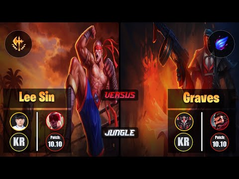 Canyon LEE SIN (Jungle) [Conqueror] VS GRAVES - Grandmaster KR Patch 10.10