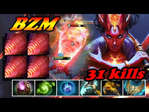 BZM Queen of Pain mid ultra rich 31 kills | Giveaway | Dota 2 Pro Gameplay