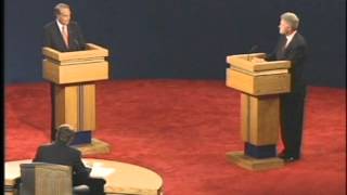 In the first presidential debate of his re-election campaign, President Bill Clinton invoked Reagan's famous debate moment in his opening statement, turning the question into an affirmation. "We are better off than we were four years ago. Let's keep it going." When asked by moderator Jim Lehrer whether or not he agreed, Bob Dole cited slow economic growth, rising bankruptcies, and stagnant wages. The better-off question has become a common refrain on the Romney campaign trail.