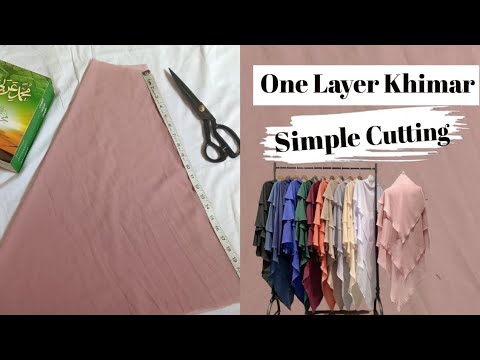 Patle fabric me khimar kese silee ? Single Layer Khimar Cutting| Step by Step|