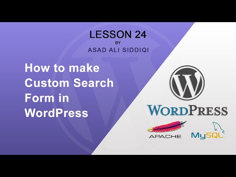 English 24: How to make custom search form in WordPress using php and html