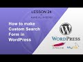 English 24 How To Make Custom Search Form In WordPress Using Php And Html