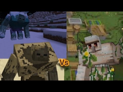 mutant husk,mutant frozen zombie vs mutant iron golem