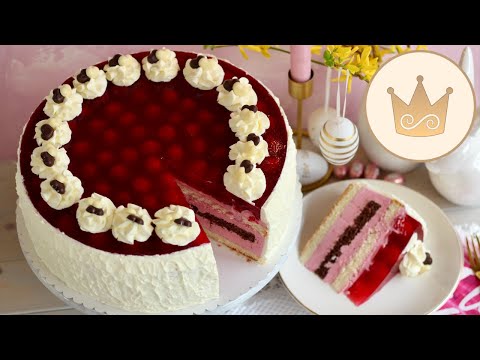 FESTIVE RASPBERRY CREAM CAKE 💝 MAKE YOUR OWN BIRTHDAY CAKE/ EASTER CAKE! RECIPE by SUGARPRINCESS