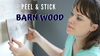 EASY Peel & Stick Barn Wood Accent Wall