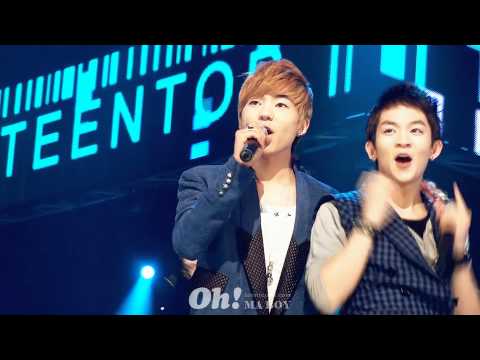 110901 teen top changjo + ricky performing nmpoy cut @ mcd