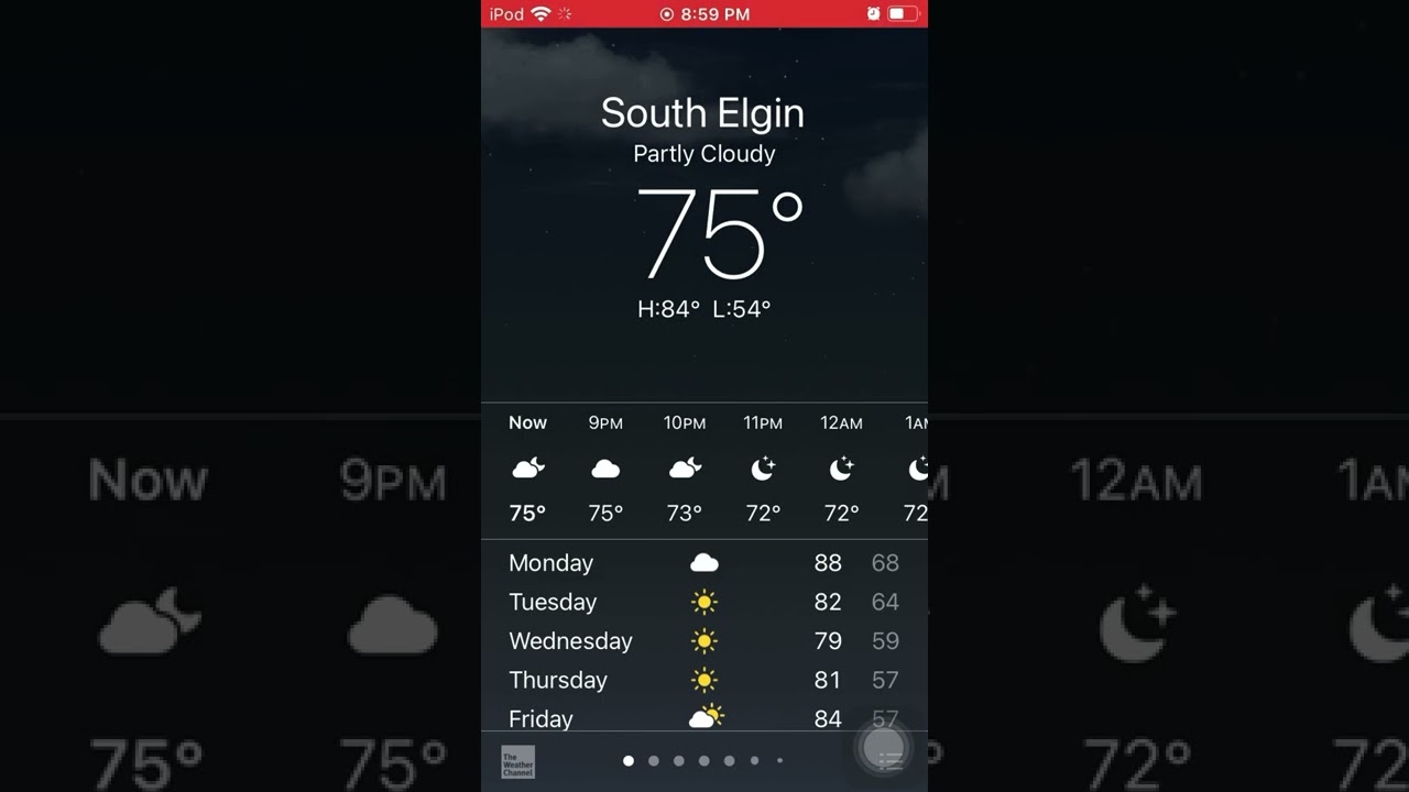 IOS Weather Animation￼ Partly ￼Cloudy Night￼￼
