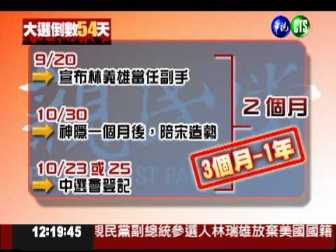副手美籍未除 宋楚瑜恐不能選