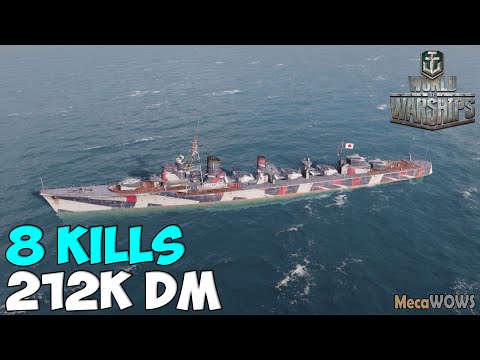 World of WarShips | Shimakaze | 8 KILLS | 212K Damage - Replay Gameplay 4K 60 fps