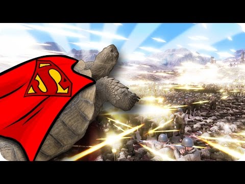SUPER TORTOISE + 1,000,000 BULLETS vs. CHUCK NORRIS! Ultimate Epic Battle Simulator (Gameplay)