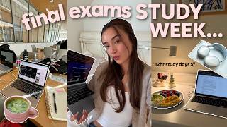 FINALS STUDY VLOG: productive 12hr study days, crashing out, & how to get A's on exams 📝