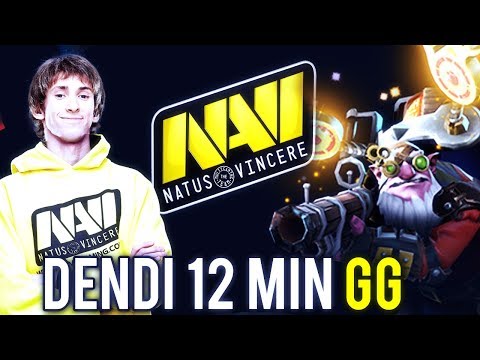 NaVi Dendi [Sniper] Dota 2 WTF 12 Min GG SNIPESHOT RAID BOSS is REAL!