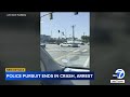 Video captures close-up view of chase ending in crash in South LA