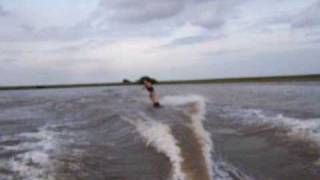 preview picture of video 'Wakeboarding attempted backroll'