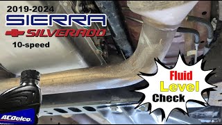 2019-2024 Sierra/Silverado: Transmission Fluid Level Check (10L80)