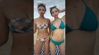 絶対的水着美女のくびれ！日焼けのあとも好きです