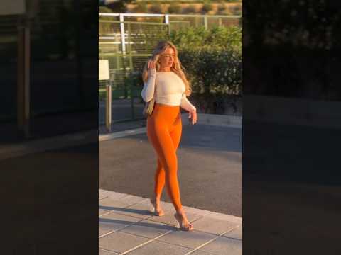 Rate my leggings from 1-30 #walking #trending #highheel