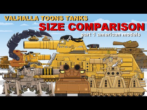 "Size Comparison of Valhalla Toons Tanks"  Cartoons about tanks