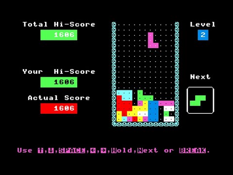 Sharp MZ-800 Game: Tetris (1988 Wermouska)
