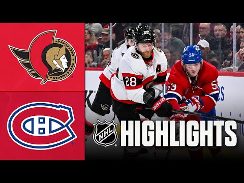 NHL Highlights | Senators vs. Canadiens | November 01, 2025