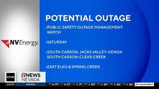 NV Energy could de-energize power in several areas Saturday