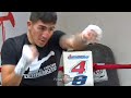 LEO SANTA CRUZ TRAINING SPEED & COMBINATIONS FOR GERVONTA DAVIS FIGHT WHILE SHADOW BOXING
