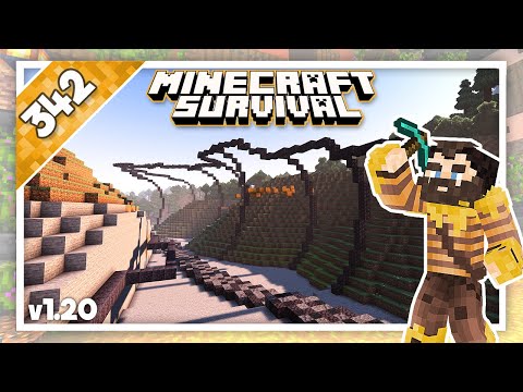 Minecraft Survival | Relaxing Builds - Cliff Layout (No Commentary, Lofi) | Ep.342