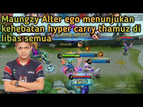 Kehebatan maungzy menggunakan meta baru thamuz hyper carry gak ada obat!!