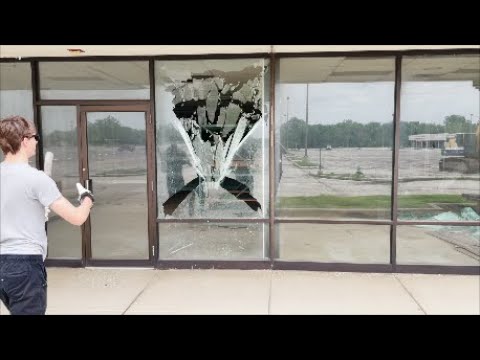 BREAKING TEMPERED GLASS WINDOWS! Watch how satisfying it is to break tempered glass.