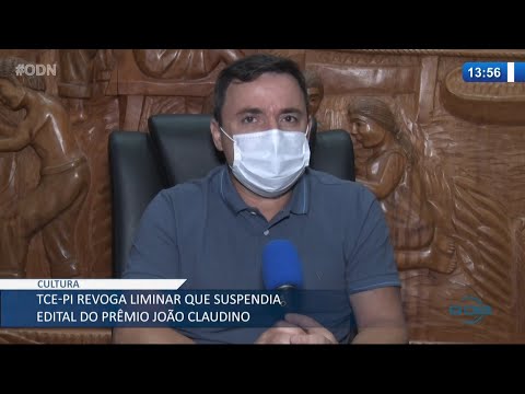 TCE-PI revoga liminar que suspendia edital do Prêmio João Claudino 15 01 2021