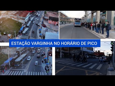 ESTAÇÃO VARGINHA DA LINHA 9 - ESMERALDA EM HORÁRIO DE PICO