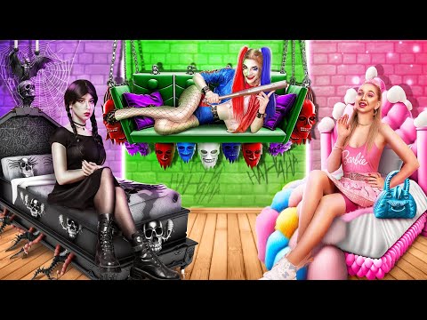 We Build a Bunk Bed for Triplets Superheroes