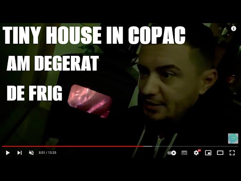 😱M-am cazat IARNA intr-un Tiny House de Lemn aproape suspendata in Copac :) Containere Locuit Brasov