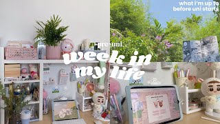 pre-uni vlog 🥝🤍☁️ | decorating my table, uni decisions, job interviews & painting my wall