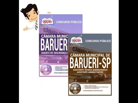 Apostilas Concurso Câmara Municipal de Barueri 2016 - Cargos Nível Médio