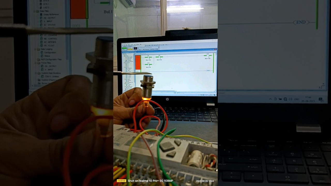 Sensor wiring with PLC programming #electrical #plc #sensor