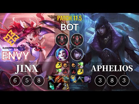 EM Envy Jinx vs Aphelios Bot - KR Patch 11.5