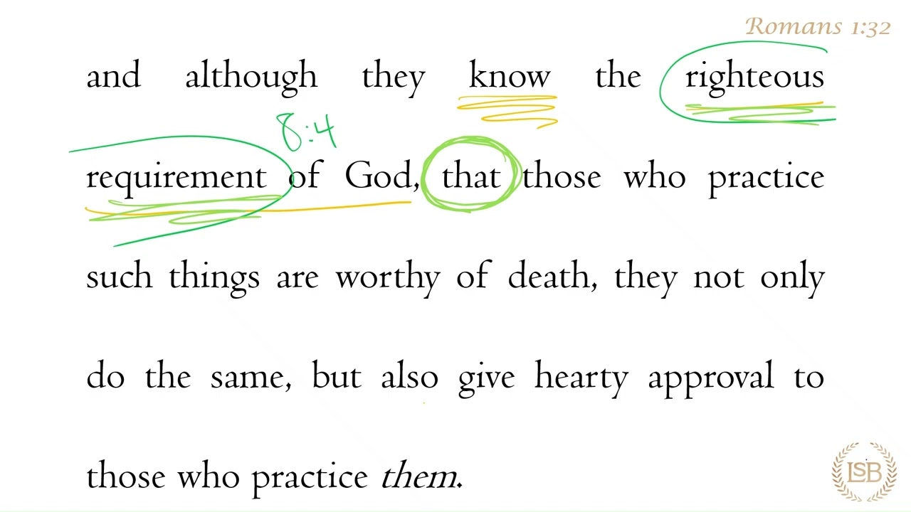 BTV: Romans 1:32b